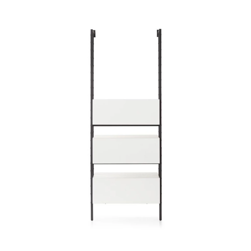 Flex White 3-Drawer Bookcase