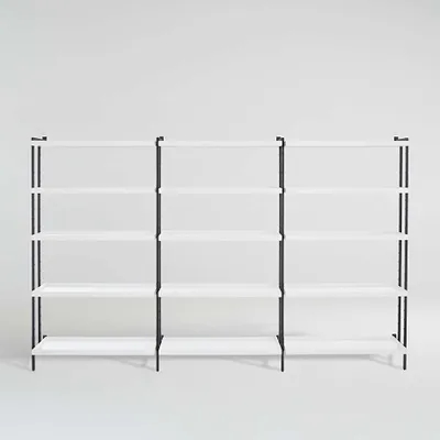 Flex Modular Triple 36" 5-Shelf Bookcase