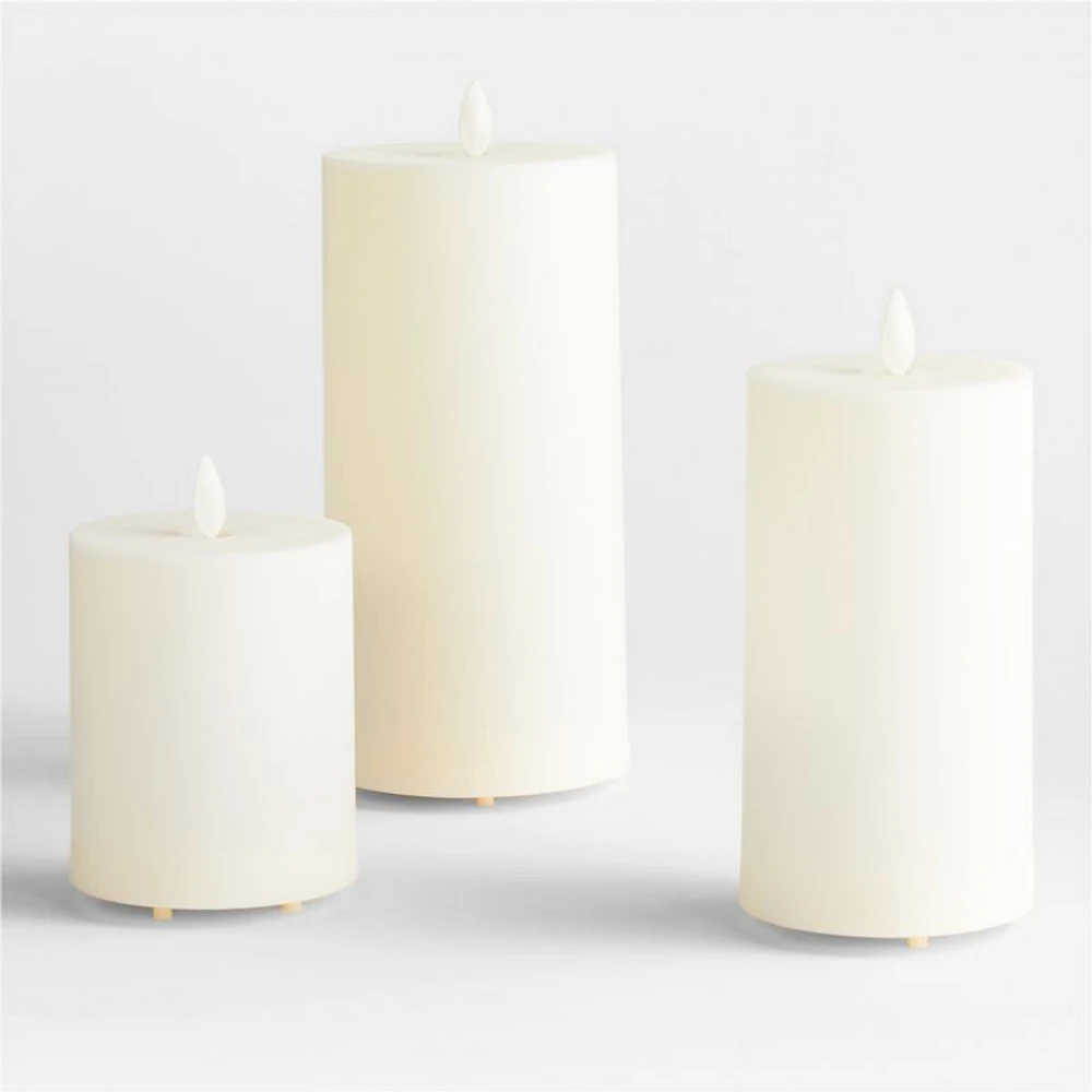 Flicker Outdoor Flameless Pillar Candle 3"x4"