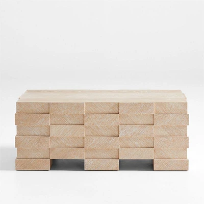 Flitch Rectangular Wood Storage Coffee Table