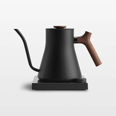 Fellow Stagg EKG Pro Studio Matte Black Electric Pour-Over Kettle with Walnut Handle