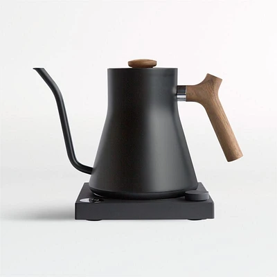 Fellow Stagg EKG Electric Tea Kettle in Matte Black with Walnut Accents