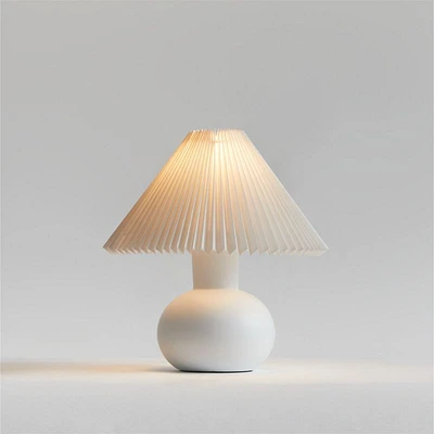 Flo Fluted White Ceramic Kids Table Lamp