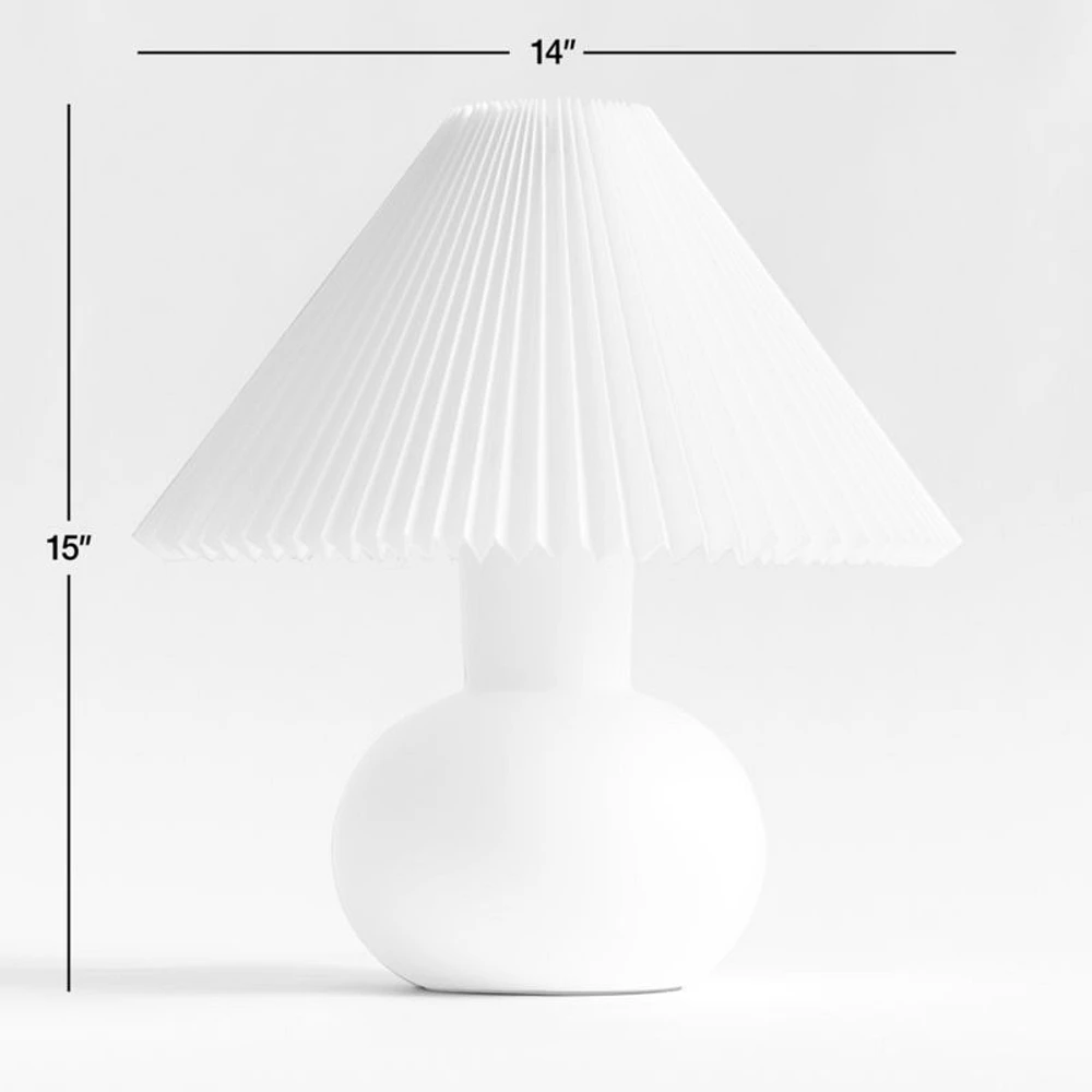 Flo Fluted White Ceramic Kids Table Lamp