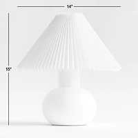 Flo Fluted White Ceramic Kids Table Lamp