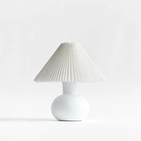 Flo Fluted White Ceramic Kids Table Lamp