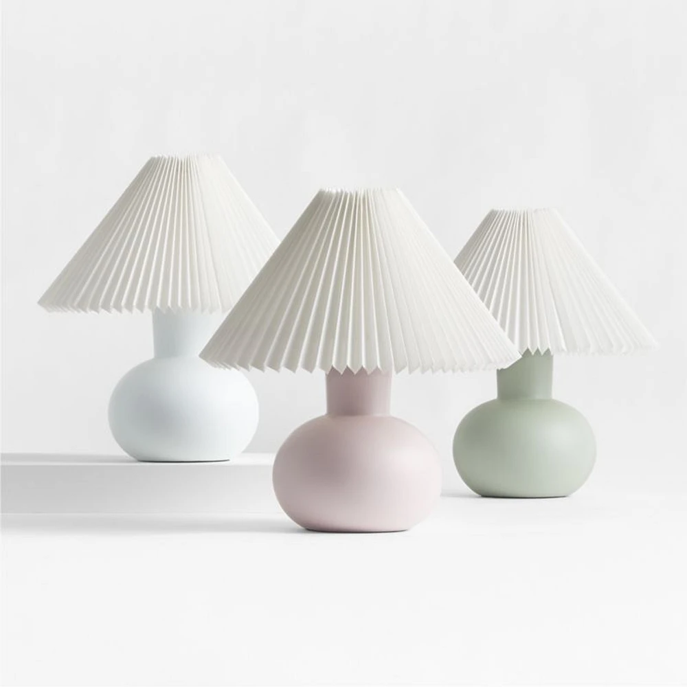 Flo Fluted White Ceramic Kids Table Lamp
