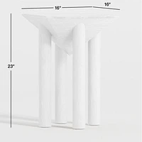 Flora Wood Square End Table