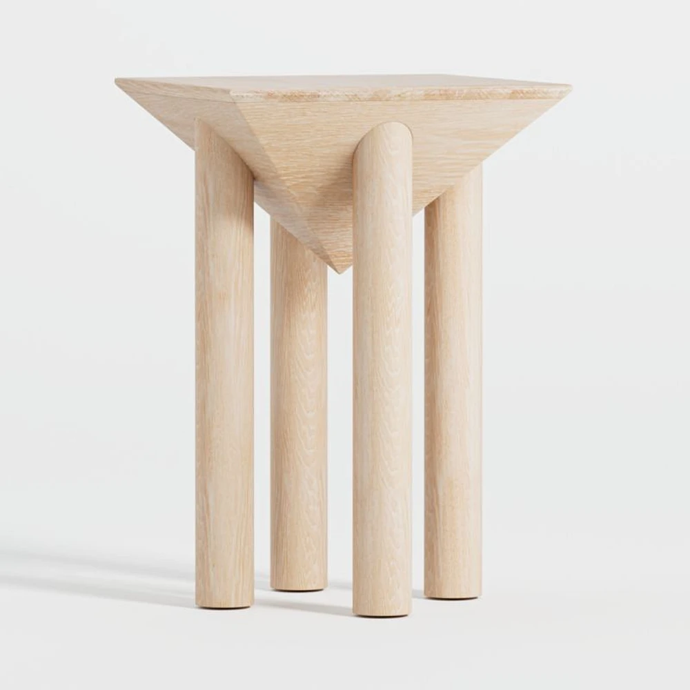 Flora Wood Square End Table