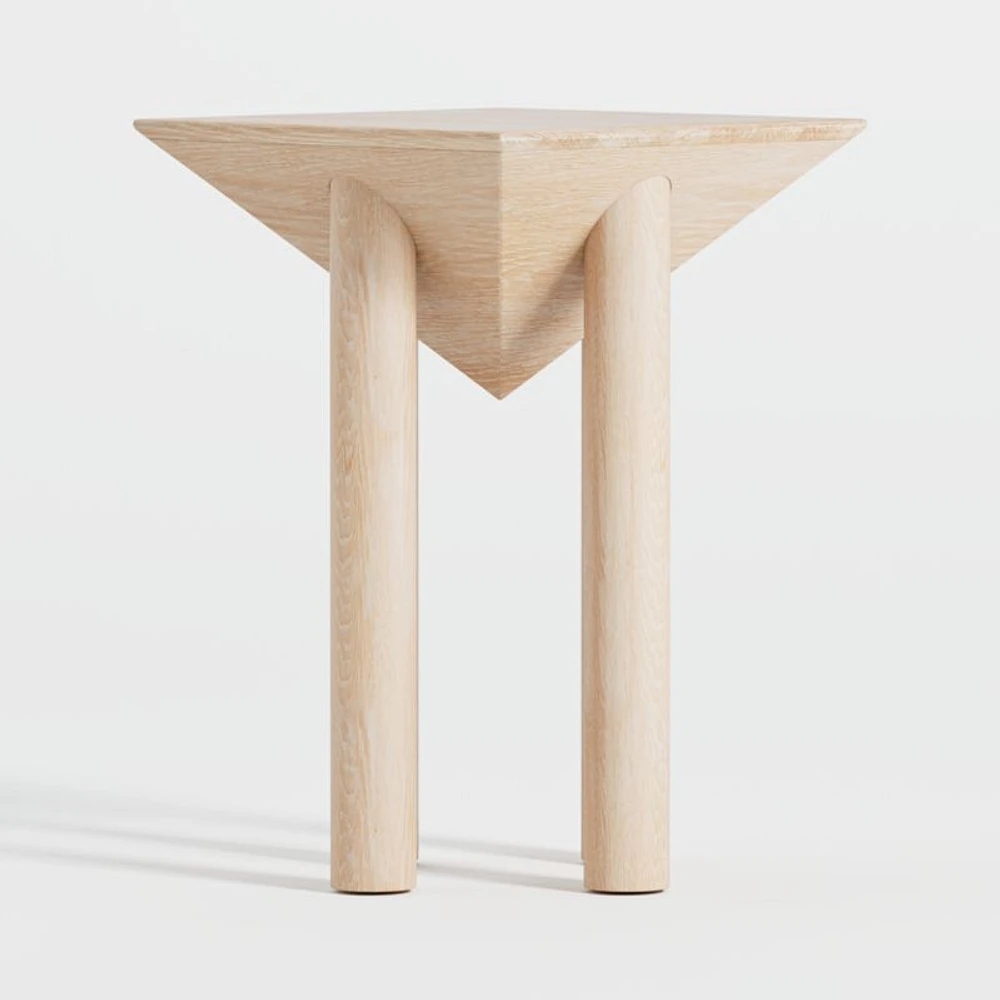 Flora Wood Square End Table