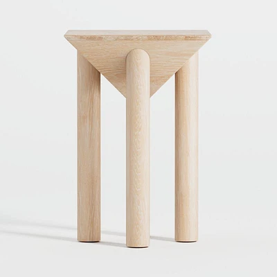 Flora Wood Square End Table