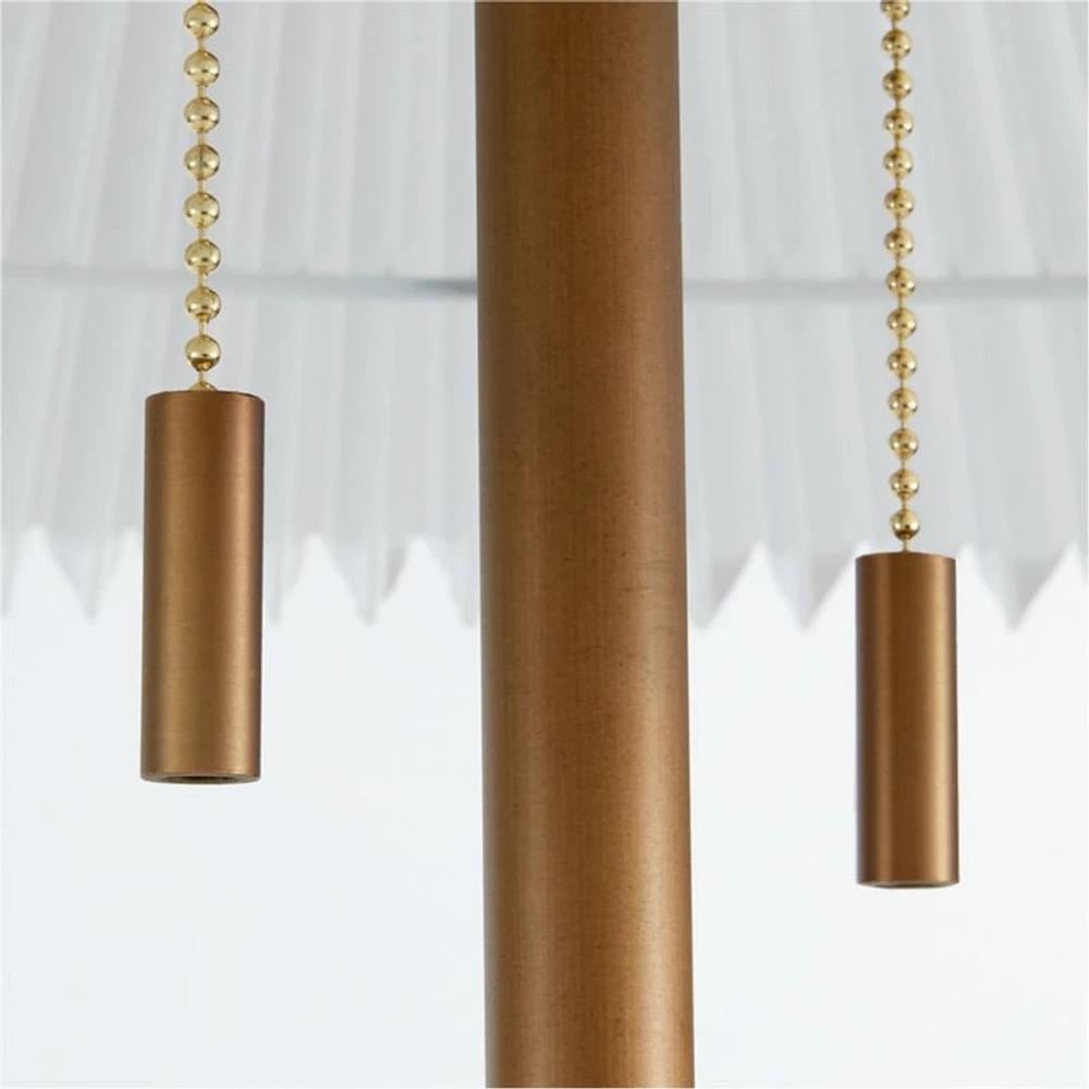 Flores Floor Lamp with Fluted Shade 66"