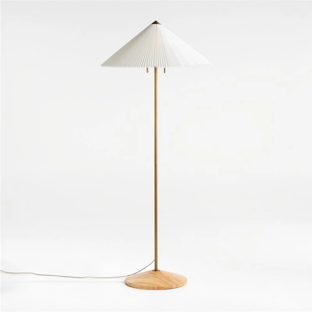 Flores Floor Lamp with Fluted Shade 66"