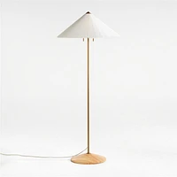 Flores Floor Lamp with Fluted Shade 66"