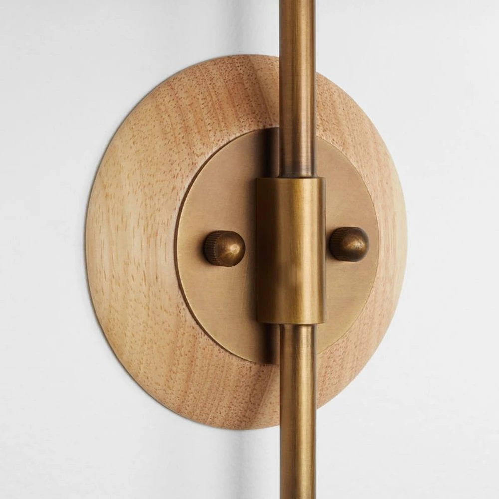 Flores Plug-In Wall Sconce Light with Pleated Shade Set of 2