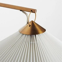 Flores Plug-In Wall Sconce Light with Pleated Shade Set of 2