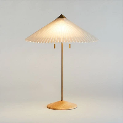 Flores Table Lamp with Pleated Shade