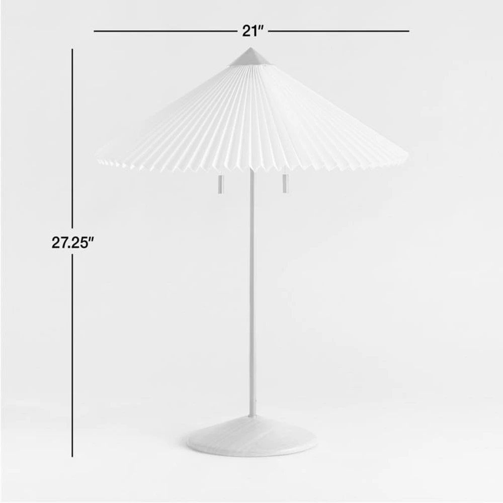 Flores Table Lamp with Pleated Shade