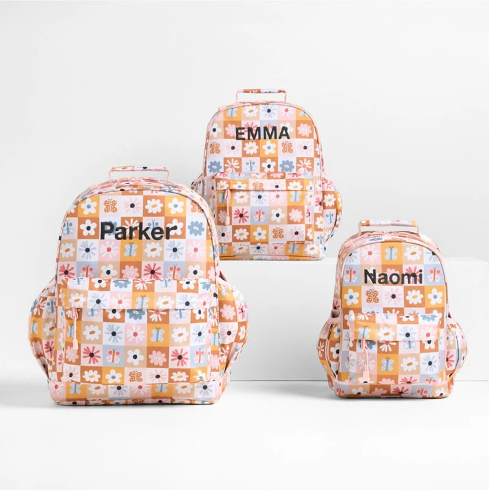 Dreamer Flower Patch Large Kids Backpack with Side Pockets