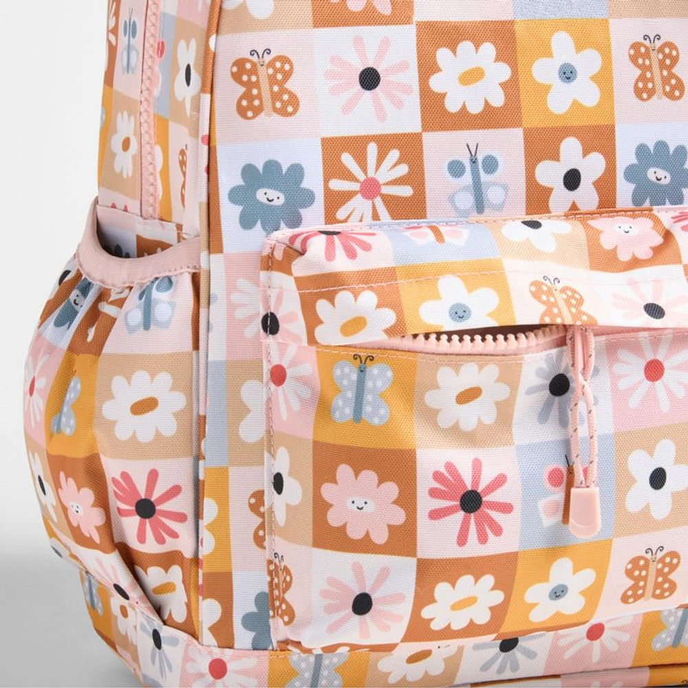 Dreamer Flower Patch Medium Kids Backpack with Side Pockets