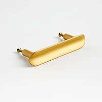 Fold Brass 4" Bar Pull