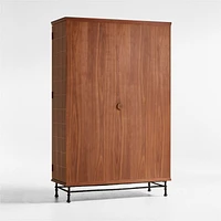 Foliate Walnut Wood Storage Cabinet by Jake Arnold