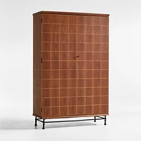 Foliate Walnut Wood Storage Cabinet by Jake Arnold