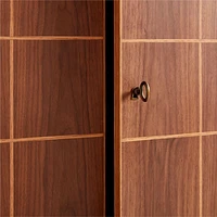 Foliate Walnut Wood Storage Cabinet by Jake Arnold