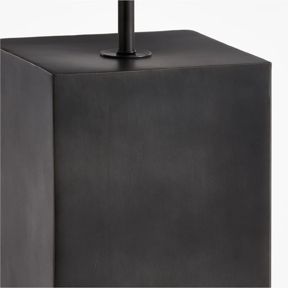 Folie Black Square Floor Lamp with Drum Shade