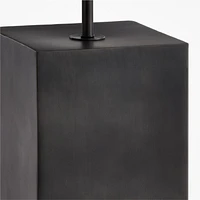 Folie Black Square Floor Lamp with Drum Shade