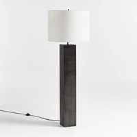 Folie Black Square Floor Lamp with Drum Shade