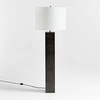 Folie Black Square Floor Lamp with Drum Shade