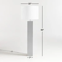 Folie Black Square Floor Lamp with Drum Shade