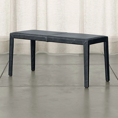 Folio Oceana Blue Top-Grain Leather 40" Bench