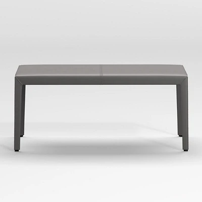 Folio Dark Grey Top-Grain Leather 40" Bench