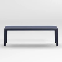 Folio Deep Blue Top-Grain Leather 52" Bench