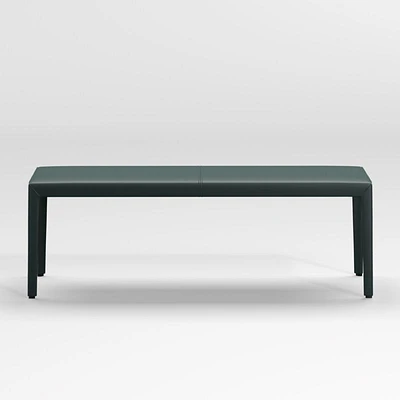 Folio Dark Green Top-Grain Leather 52" Bench