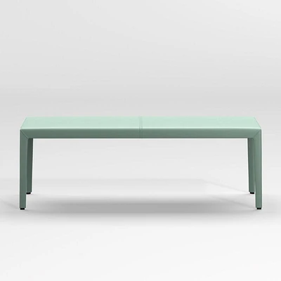 Folio Green Top-Grain Leather 52" Bench