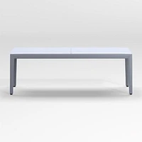 Folio Slate Blue Top-Grain Leather 52" Bench