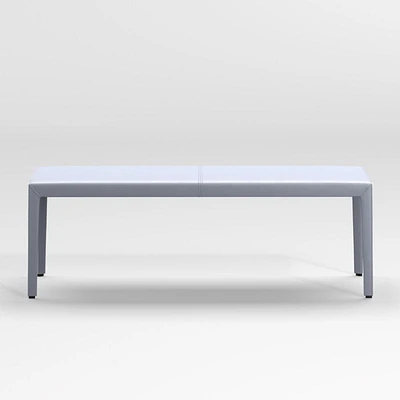 Folio Slate Blue Top-Grain Leather 52" Bench