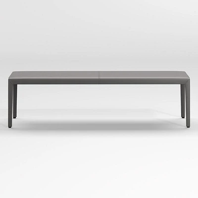 Folio Dark Grey Top-Grain Leather 64" Bench