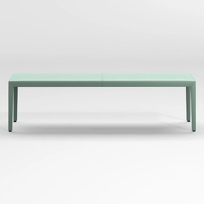 Folio Green Top-Grain Leather 64" Bench