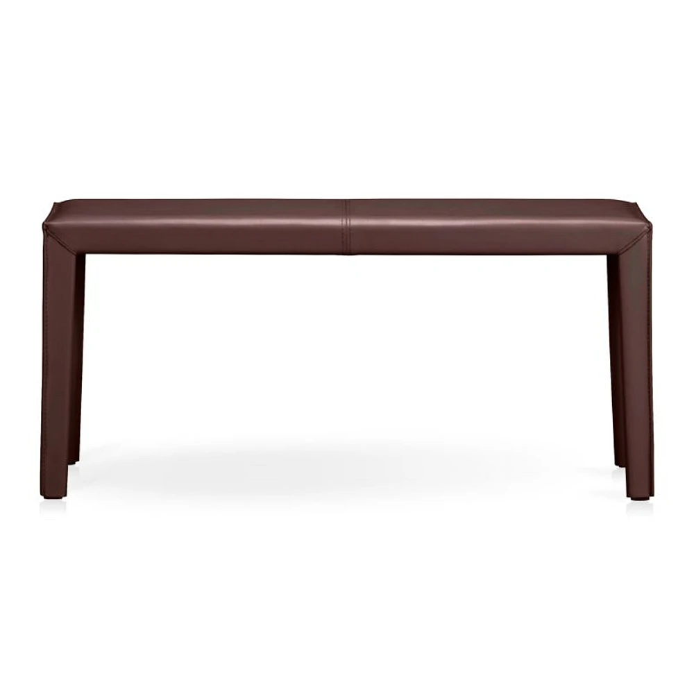 Folio Merlot Top-Grain Leather 40" Bench