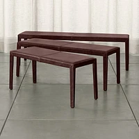 Folio Merlot Top-Grain Leather 40" Bench