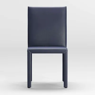 Folio Deep Blue Top-Grain Leather Dining Chair
