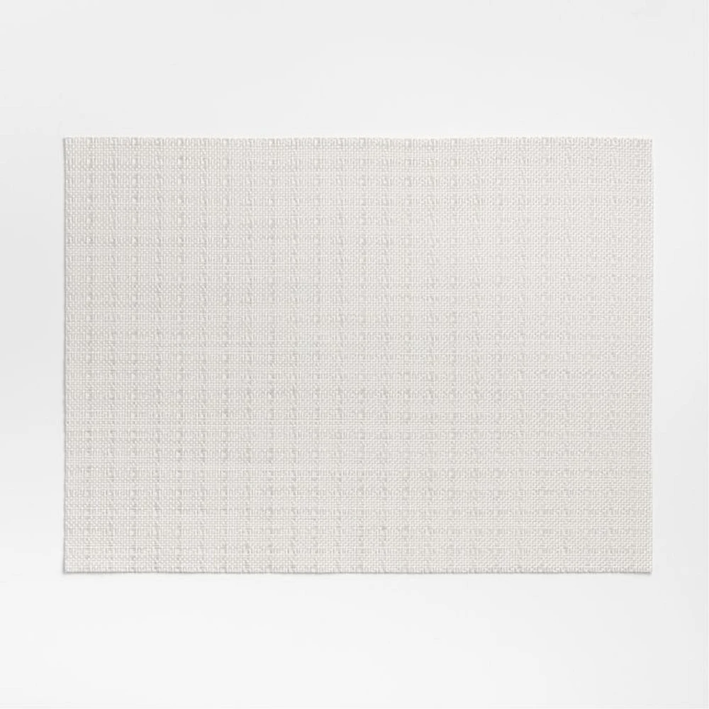 Chilewich ® Rectangular Folly White Neutral Easy-Clean Vinyl Placemat