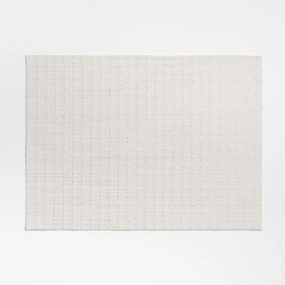 Chilewich ® Rectangular Folly White Neutral Easy-Clean Vinyl Placemat