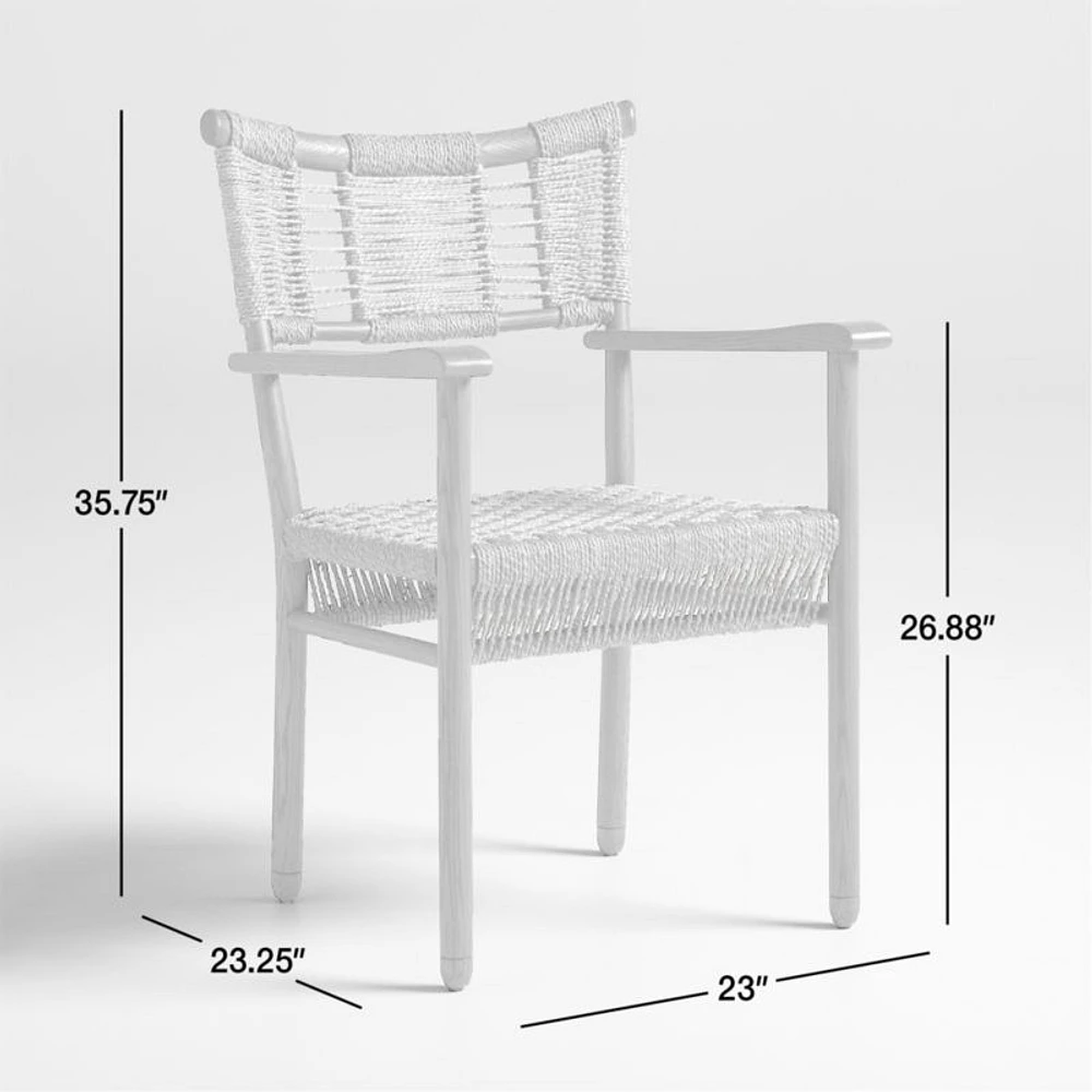 Forge Barley Brown Oak Wood Dining Arm Chair by Jake Arnold