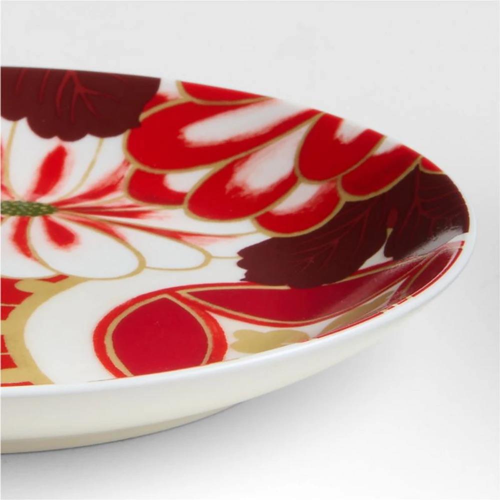 Fortune Garden Stoneware Appetizer Plate, Set of 10