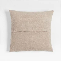 Frances Faux Mohair 23"x23" Frothy Beige Throw Pillow Cover by Jake Arnold